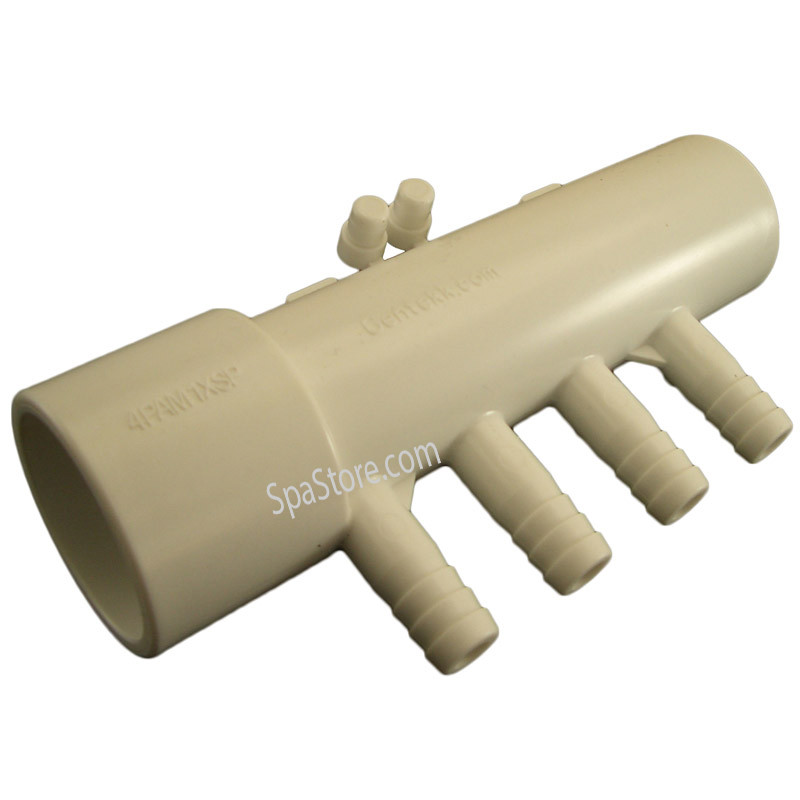 6540077 Sundance Spas Air Manifold 4 Port,( 0.375" Barb) x 1" Spigot