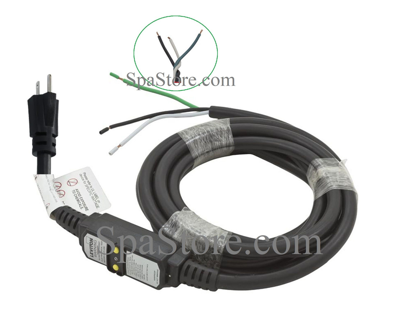 Softub Power Cord Assembly GFCI 15 AMP for All Digital Models 140, 220