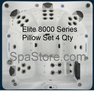 Elite Spas 8000 Series Pillow 4 Qty Set Headrest Replacement