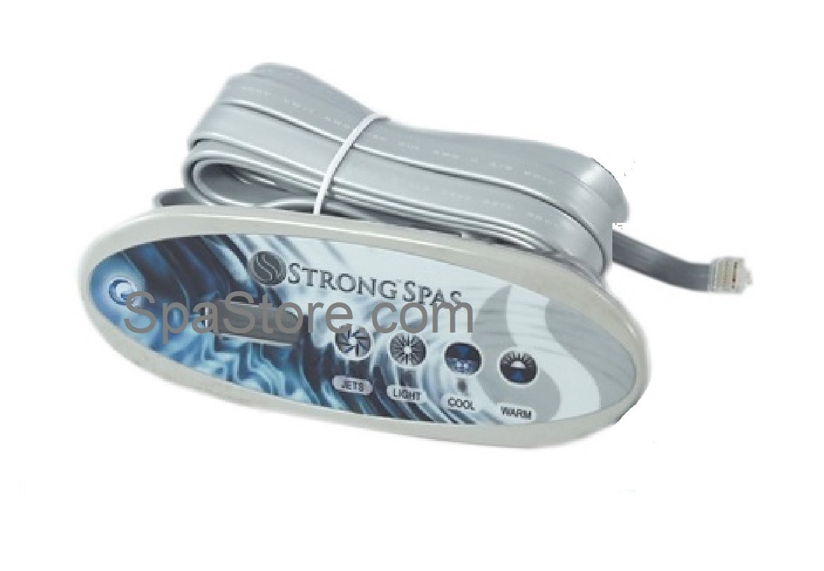 Strong Spas Topside Control Panel 4 Button Oval EZ Direct Fit Replacement