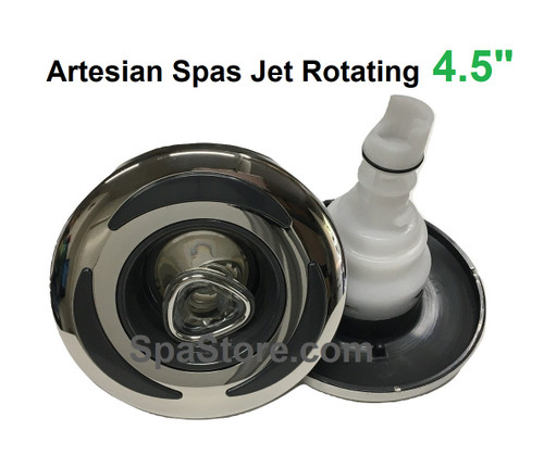 4.5" Rotating Artesian Island Spas Tidal Fit Swim Spas Jet Insert  Stainless Graphite Dark Gray 2013