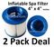 Inflatable Portable Spa Filter Replacement JetStream, Aero Spa, Aqua, GoPlus, Blue Wave, Swim Time, TheraPure, Therma Spa, Thera-SpaDiameter 4" x Length 3-1/2"  TWO Pack