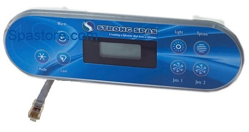 Strong Spas Topside Control Panel 7 Button with 10 ft Phone Jack Cord