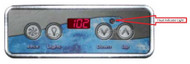 LifeSmart Spa Control Panel LS600DX 4 Button 6-3/8" x 2-1/4" With Heat Indicator Light
