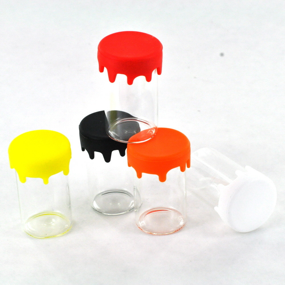 10ml Glass Jar w/ Drip Silicone Lid Puffr