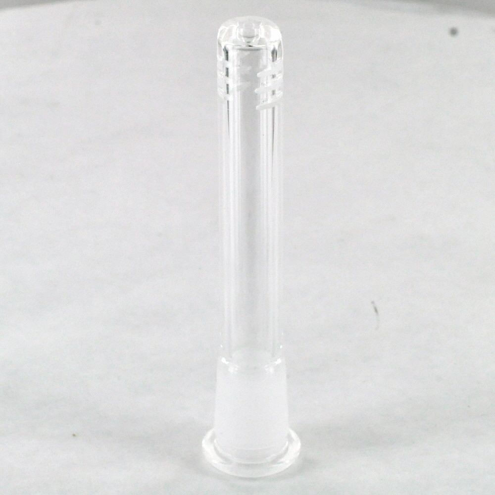 Glass Downstem For Water Pipes and Silicone Bongs 18mm Male 4" Length