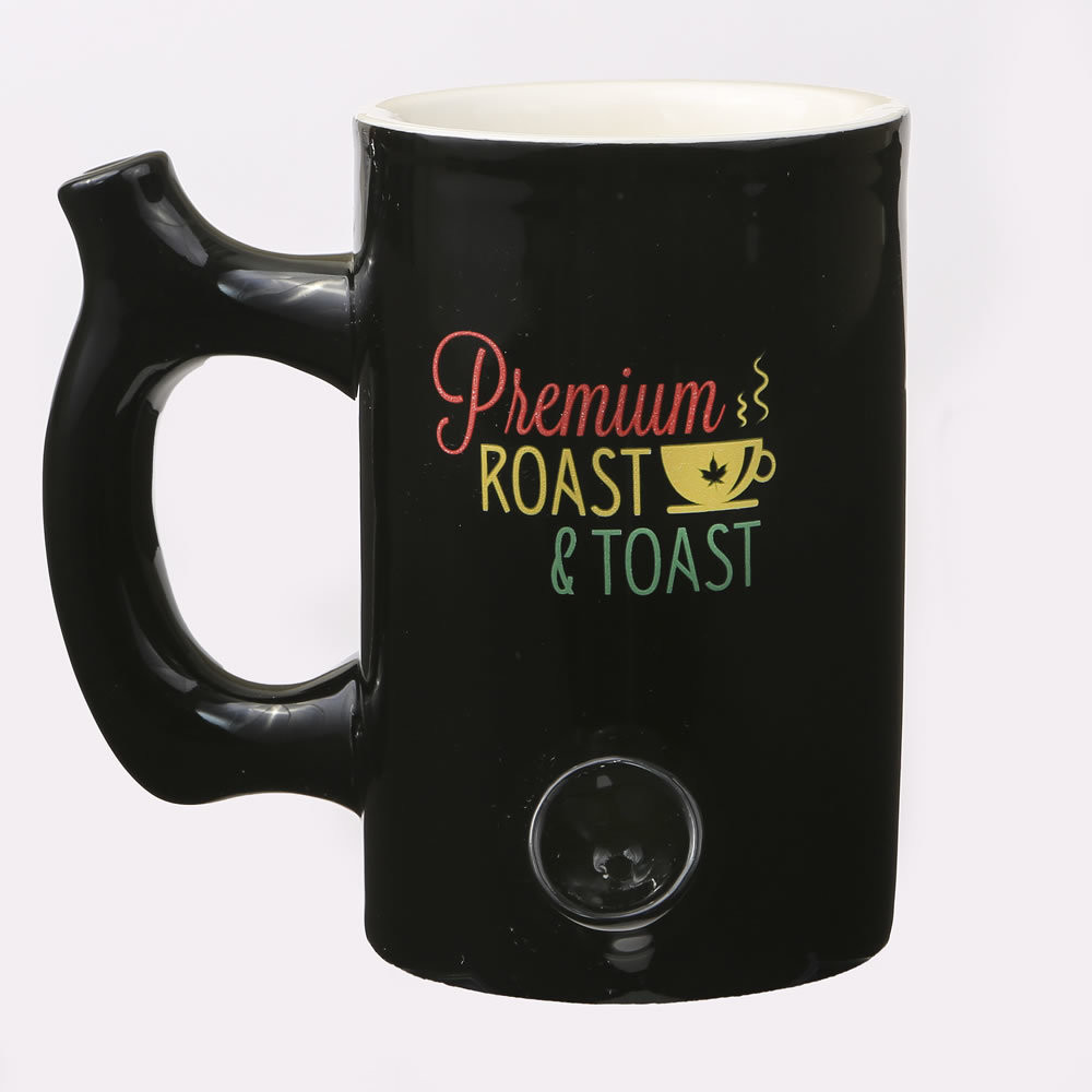BLACK ROAST AND TOAST MUG WITH "RASTA" 82346 Puffr