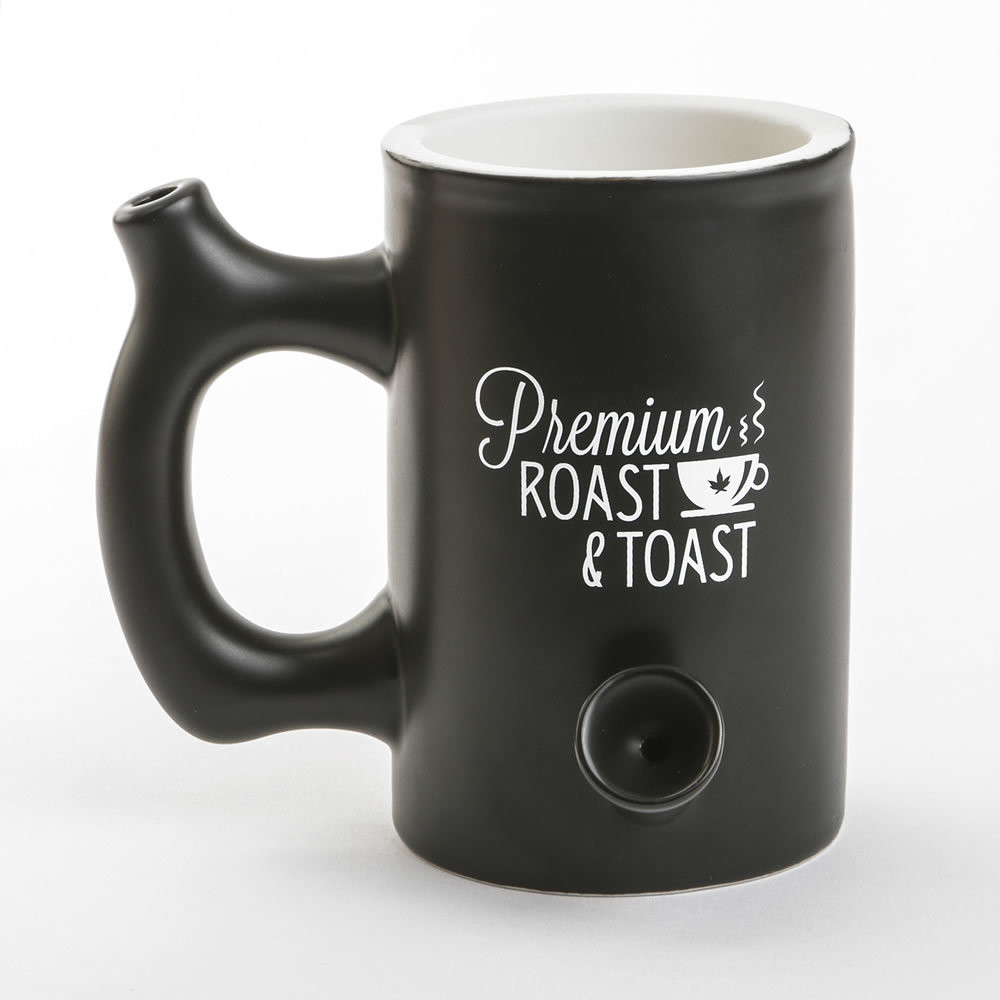 MATTE BLACK "ROAST AND TOAST" MUG 82311 Puffr