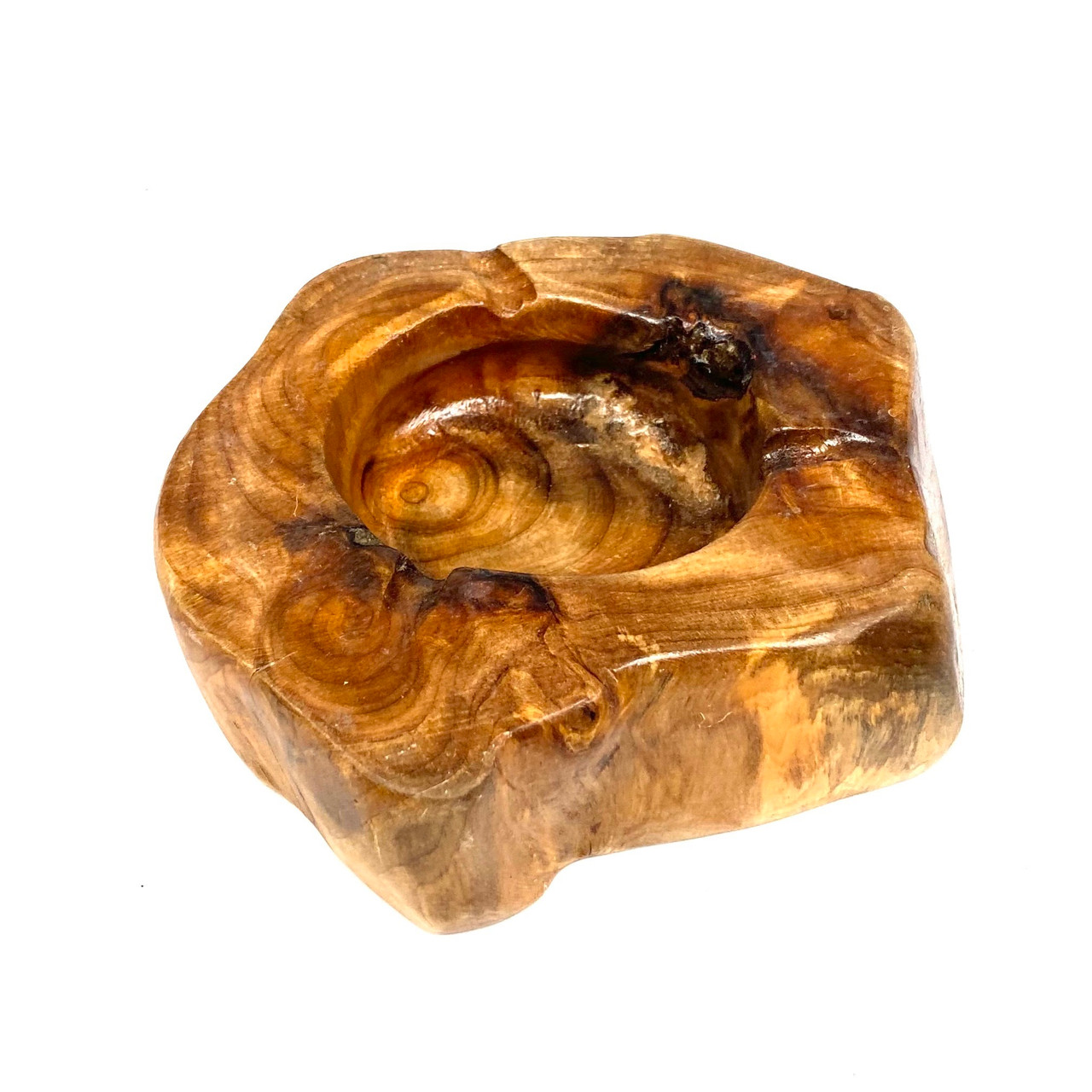 Natural Wood Rustic Ashtray Puffr