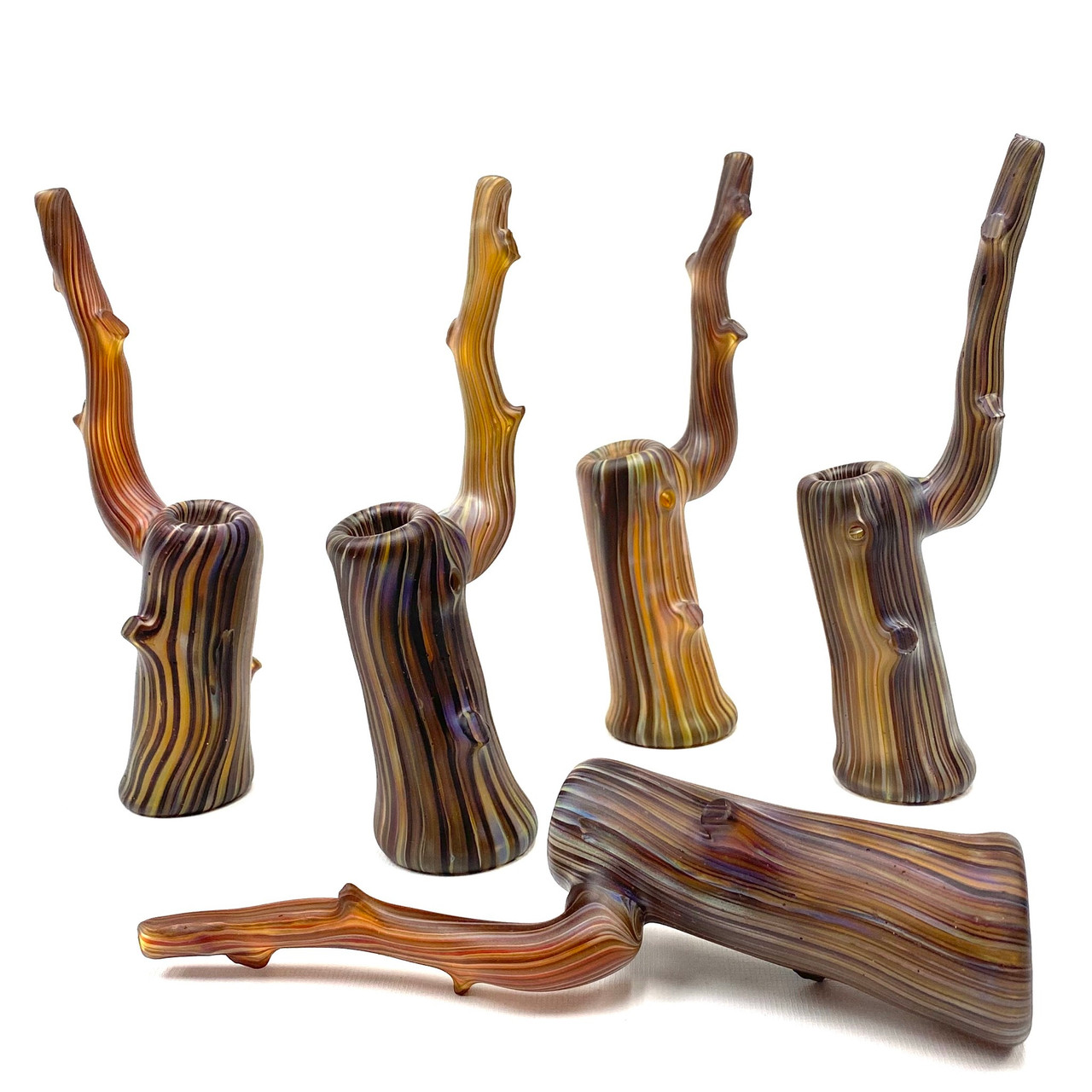 Large Glass Manzanita Drift Wood Water Bubbler Pipe 9.5" Puffr