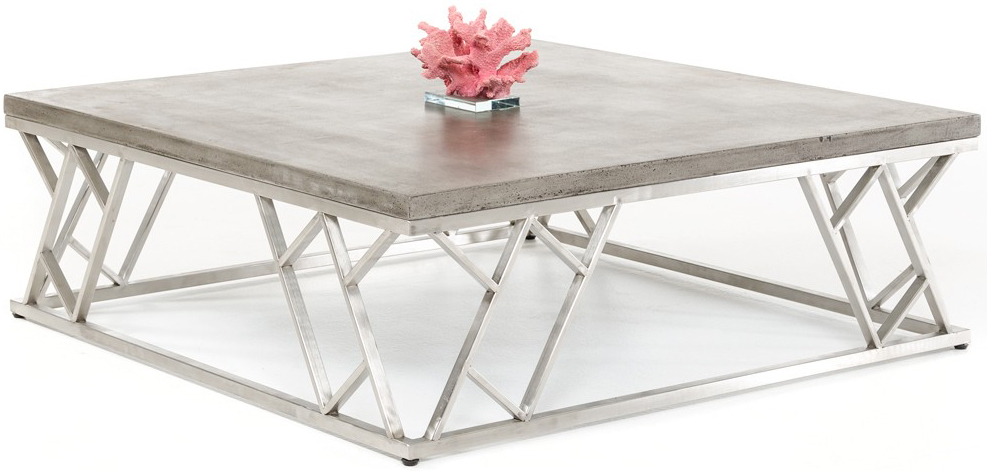This is a picture of the Aida concrete coffee table available at Advancedinteriordesigns.com