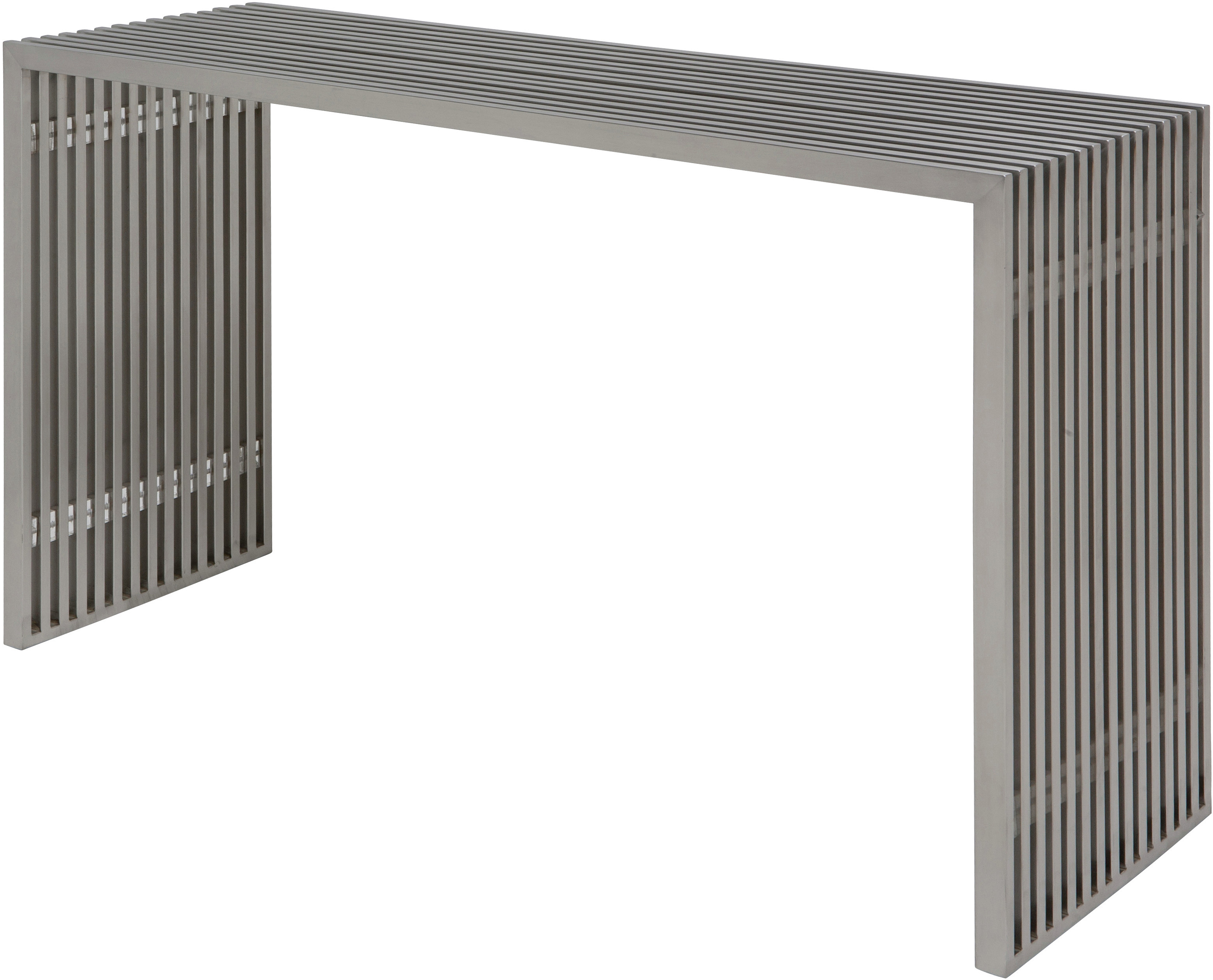 the amici console in stainless steel