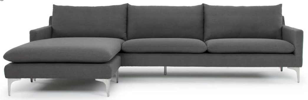 the nuevo living anders sectional sofa in slate grey