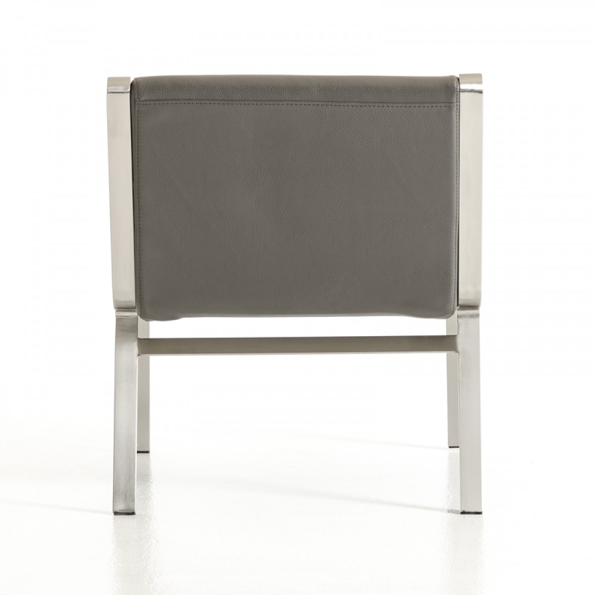 back of jerry bonded leather accent chair grey
