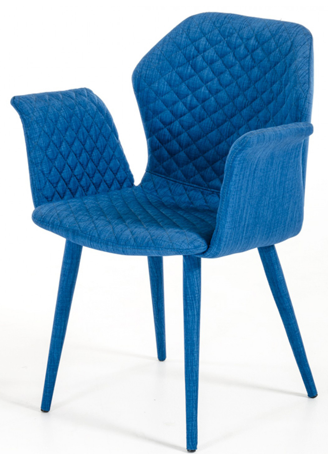 The Adamo Blue Upholstered Dining Chair is available at AdvancedInteriorDesigns.com