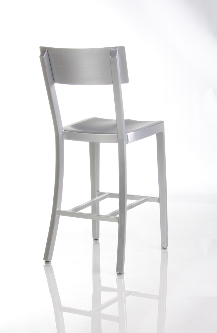 Cafe Aluminum Counter Stool-Back View