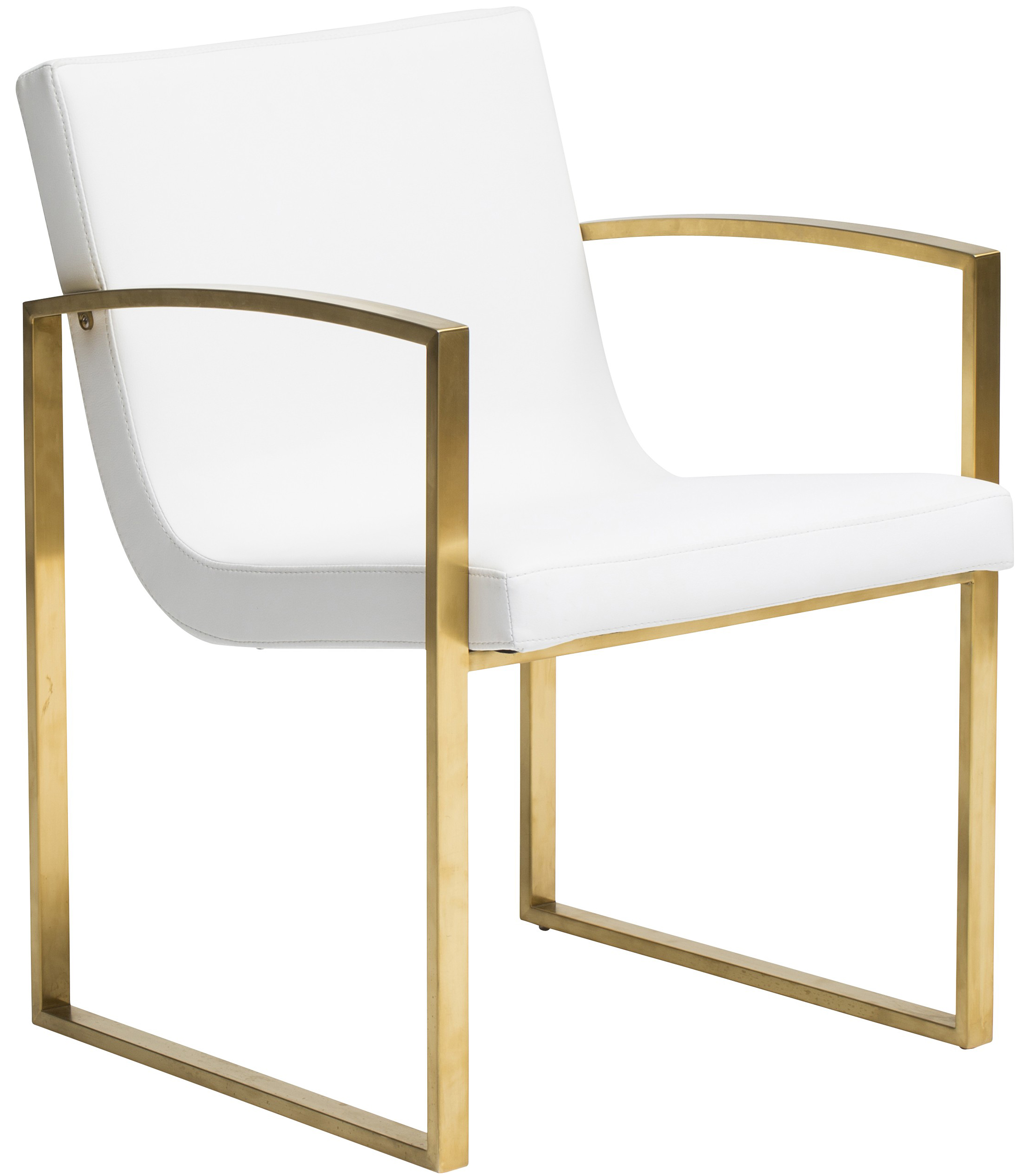 Clara Dining Chair - Brushed Gold - Stainless Steel