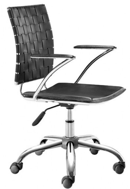 zuo 205030 criss cross office chair black available at advancedinteriordesigns.com