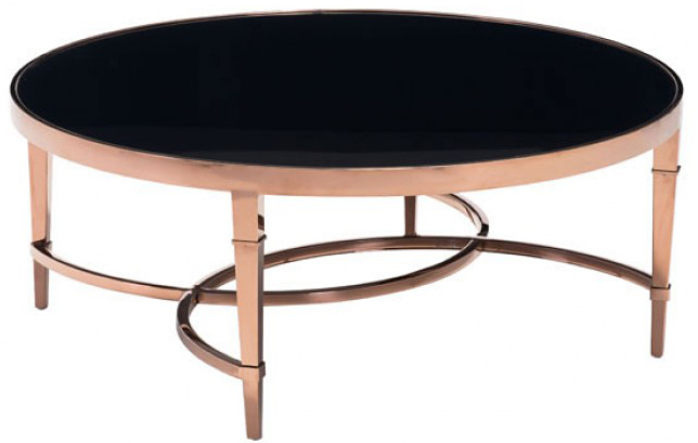 find an awesome contemporary rose gold and black coffee table available for sale at AdvancedInteriorDesigns.com