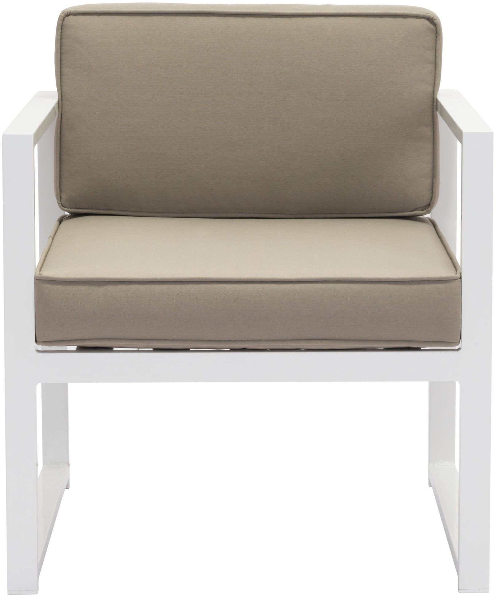 zuo modern golden beach arm chair white taupe