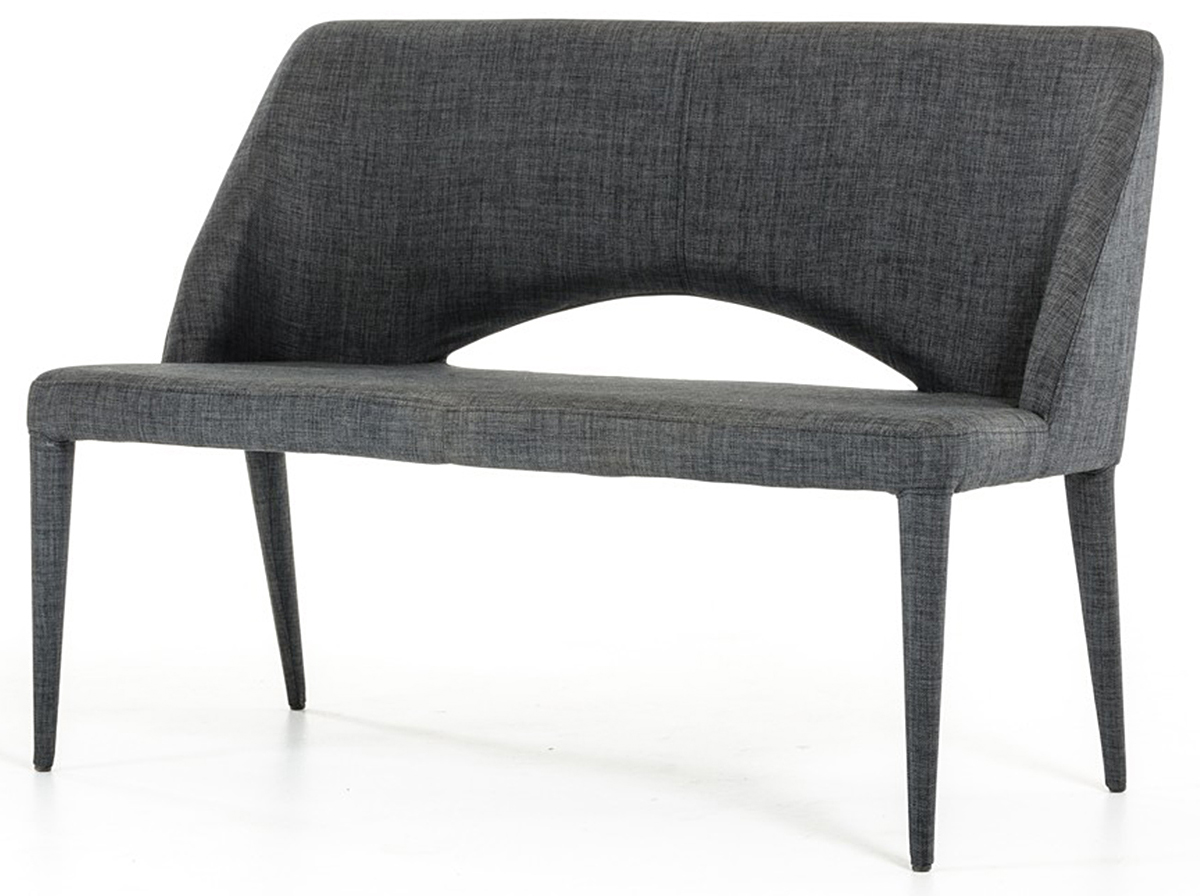This is the brand new Silvino Gray Fabric Bench