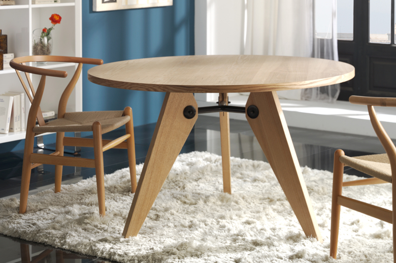 Gueridon Solid Wood Round Dining Table - Small    &amp; Large 