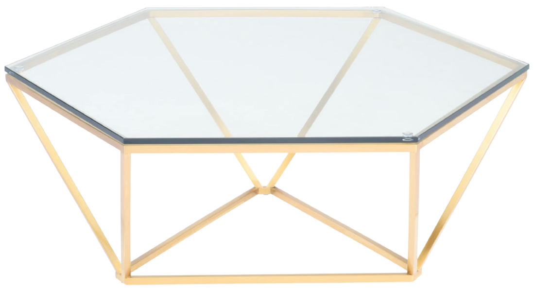 nuevo living louisa coffee table brushed gold