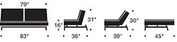 measurements innovation dublexo sofa