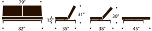 measurements of supremax sofa
