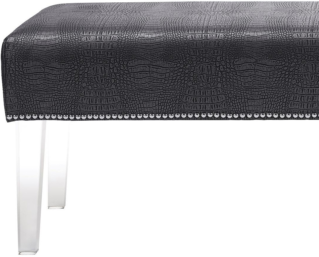 the mirage crocodile bench in grey