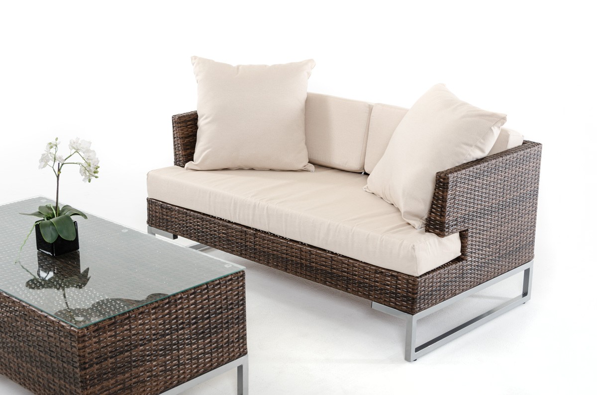 advanced interior design presents the nemto brown outdoor rattan sofa
