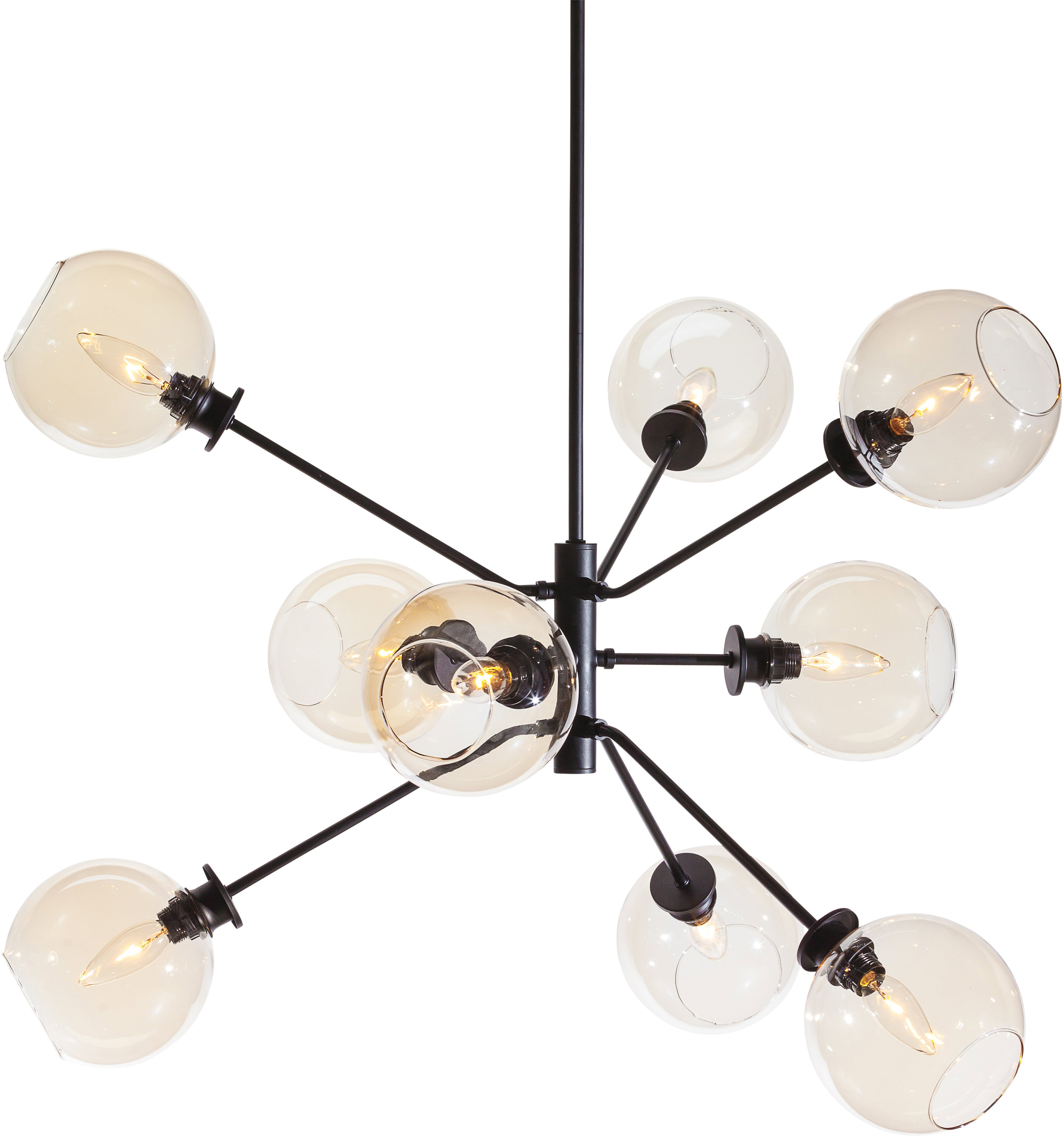 atom pendant lamp by nuevo in champagne