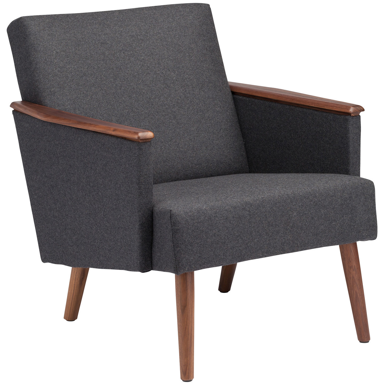 Nuevo Jasper Lounge Chair In Grey Wool