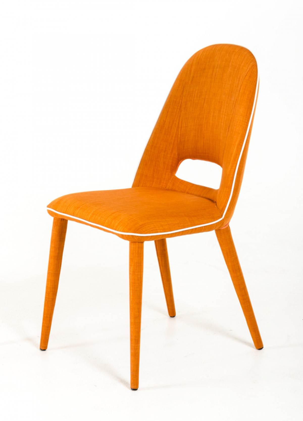 Buy the Kenneth Orange Fabric Dining Chairs at AdvancedInteriorDesigns.com