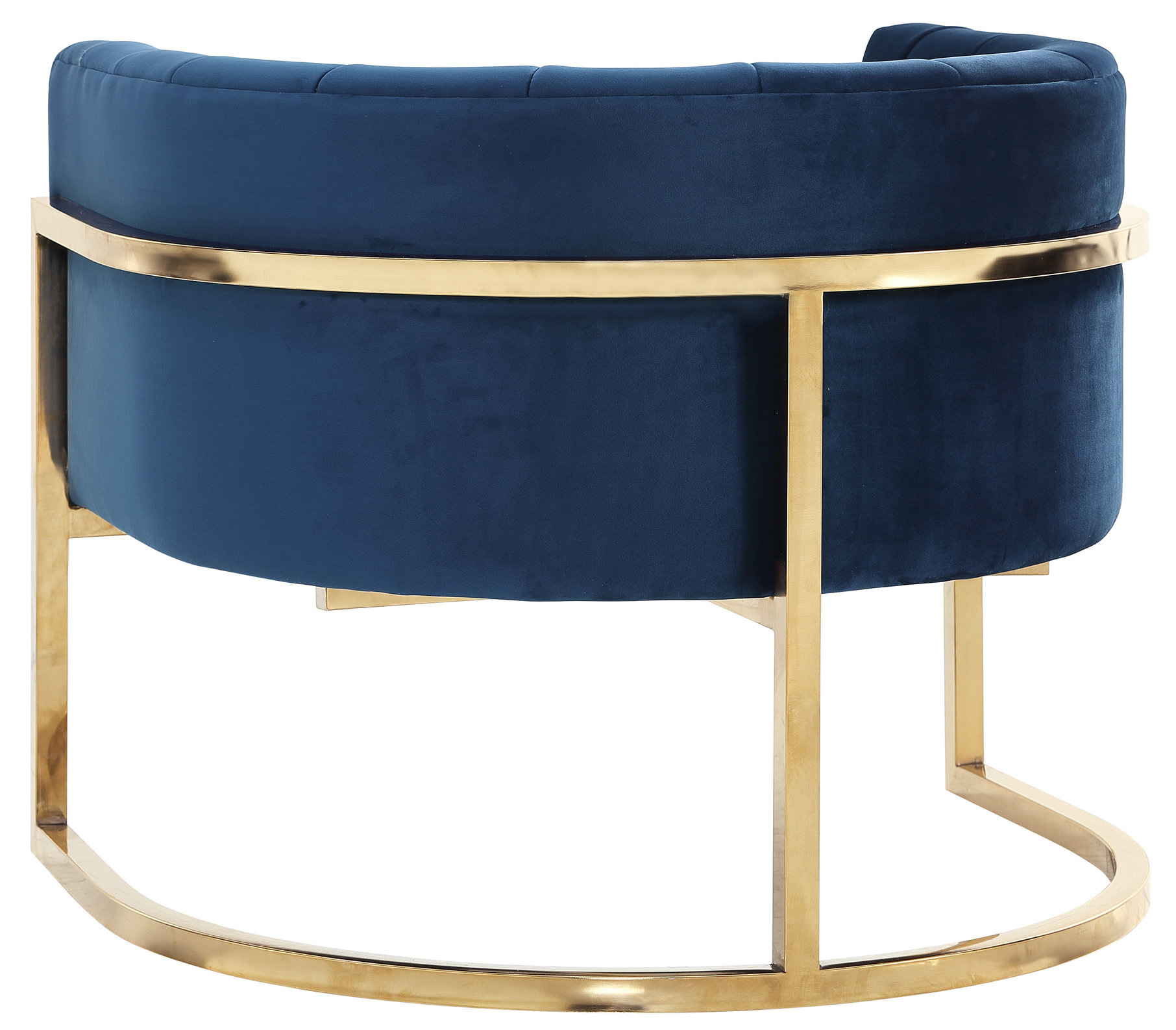 Chandler Navy Chair With Gold Base