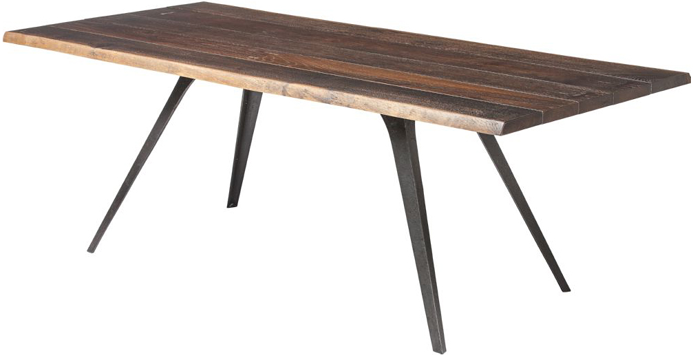 the vega dining table in seared oak
