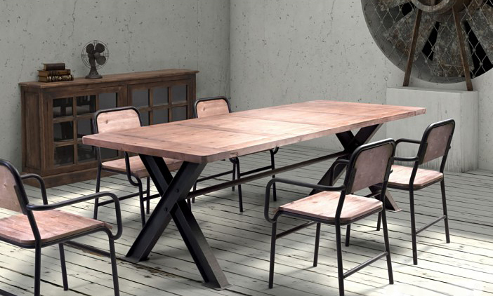 This new dining table seats up to 9 and comes in a distressed natural dining.
