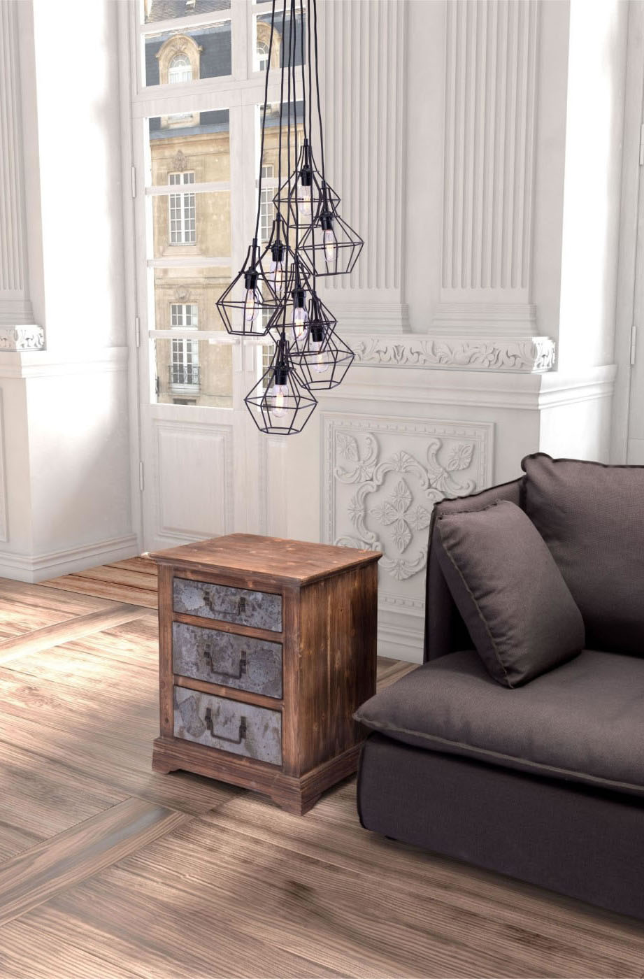 palmerston distressed black ceiling lamp