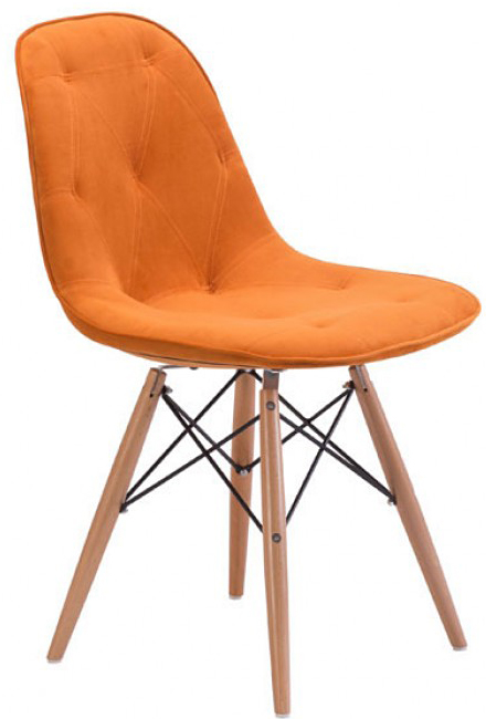 new zuo modern 104158 probability dining chair orange
