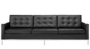 Black Leather Florence Sofa 