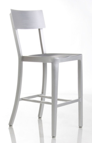 Cafe Aluminum Counter Stool - Front View