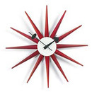 Sunburst Clock - Red