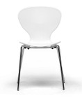 Larkin Stacking Side Chair in White