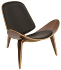 Wegner Leather Shell Chair