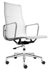 Aluminum Mesh Management Chair White - High Back
