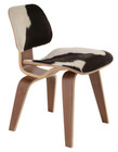 Molded Plywood Dining Chair, Cowhide