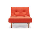 Splitback Chair With Wooden Legs - Burned Orange