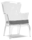 Baxton Studio Tasha Clear Polycarbonate Modern Accent Chair