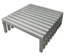 City Stainless Steel Square Coffee Table