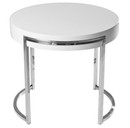 Ross Round Side Table White Lacquer